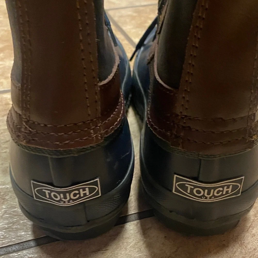 Thermolite Leather Winter Boots in Blue and Brown NWT Waterproof
